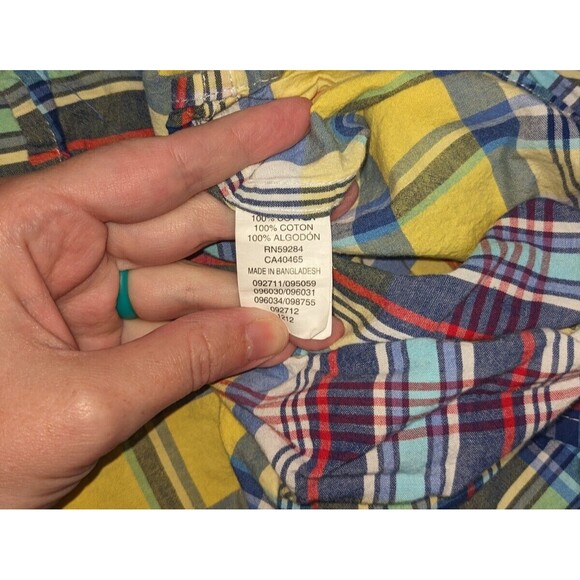 The Children's Place Sz S 5/6 Boy's Long Sleeve Button Down Shirts Lot of 2 - Picture 4 of 5